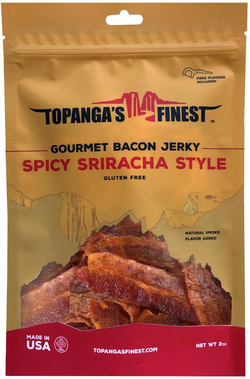 Topangas Finest Jerky Gluten Free Spicy Sriracha Bacon - 2 OZ 10 Pack