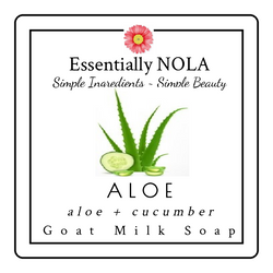 ESSENTIALLY NOLA Goat Milk Soap - Aloe + Cucumber - 5.5 OZ 6 Pack