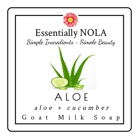 ESSENTIALLY NOLA Goat Milk Soap - Aloe + Cucumber - 5.5 OZ 6 Pack