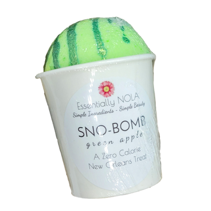 ESSENTIALLY NOLA Green Apple Sno-Bomb ( Bath Bomb ) - 4 OZ 6 Pack
