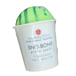 ESSENTIALLY NOLA Green Apple Sno-Bomb ( Bath Bomb ) - 4 OZ 6 Pack
