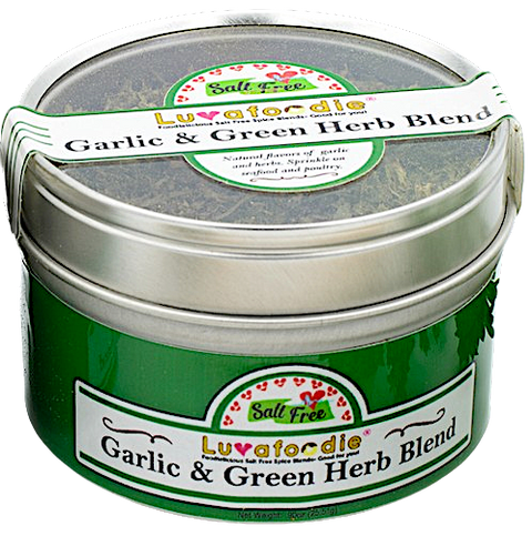 Luv A Foodie Salt-Free Garlic and Green Herb Blend - 0.9 OZ 6 Pack