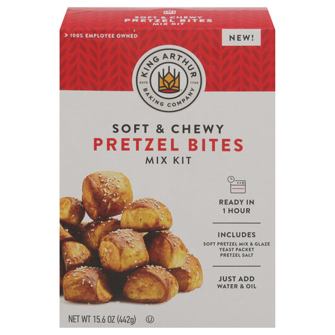 King Arthur Baking Company Soft & Chewy Pretzel Bites Mix Kit 15.6 oz - 6 Pack