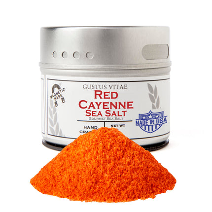 Gustus Vitae Red Cayenne Sea Salt - 4 OZ 8 Pack