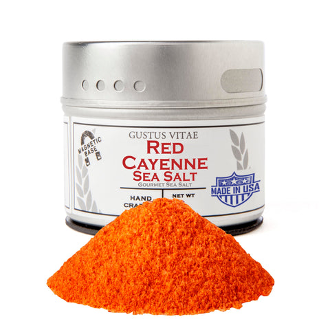 Gustus Vitae Red Cayenne Sea Salt - 4 OZ 8 Pack