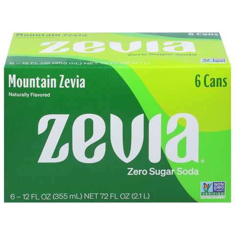 Zevia Zero Sugar Mountain Zevia Soda  72 FZ