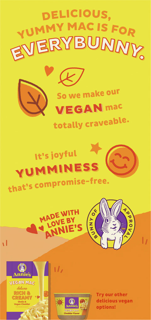 Annie's Vegan Macaroni And Sauce Cheddar Flavor 6 OZ