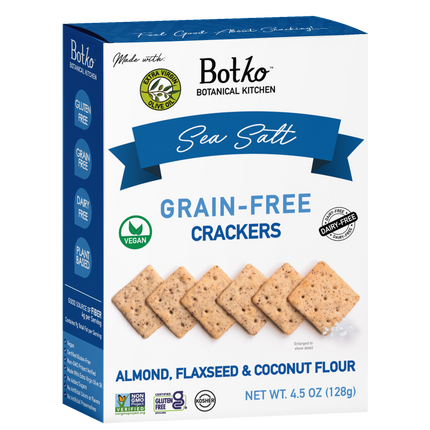 Botko Sea Salt, Grain Free Crackers - 4.5 OZ 6 Pack