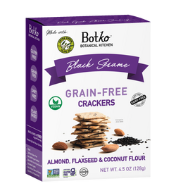 Botko Black Sesame, Grain Free Crackers - 4.5 OZ 6 Pack