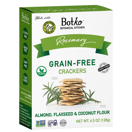 Botko Rosemary, Grain Free Crackers - 4.5 OZ 6 Pack