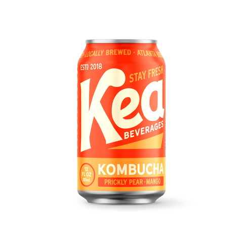 Kea Beverages Prickly Pear and Mango Kombucha - 12 FL OZ 12 Pack