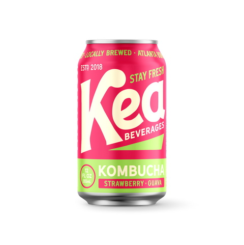 Kea Beverages Strawberry Guava Kombucha - 12 FL OZ 12 Pack