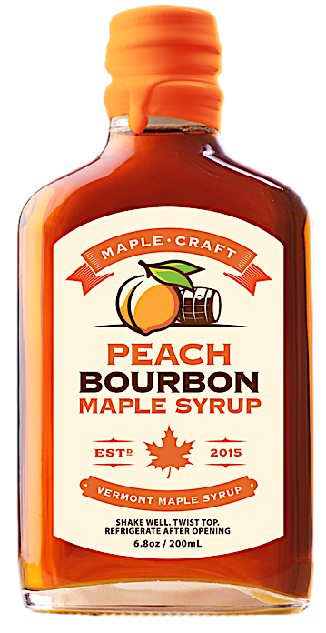 Maple Craft Foods Peach Bourbon Maple Syrup - 6.8 FL OZ 12 Pack