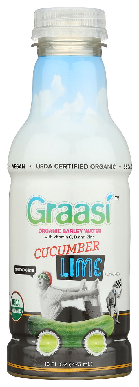 Graasi Organic Barley Water - 16 FL OZ 12 Pack