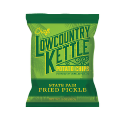 Lowcountry Kettle Potato Chips State Fair Fried Pickle Kettle Chips - 2 OZ 24 Pack