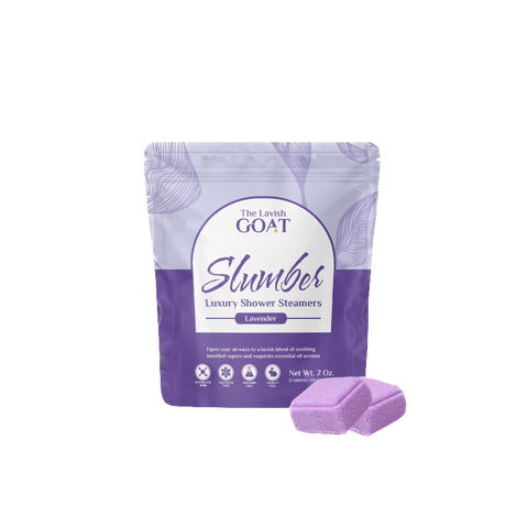 The Lavish Goat Slumber (Lavender) Shower Steamers (2 Pack - 1 oz each) - 2 OZ 24 Pack