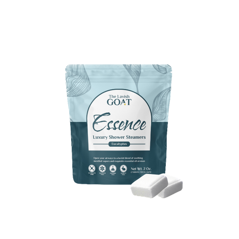 The Lavish Goat Essence (Eucalyptus) Shower Steamers (2 pack - 1 oz each) - 2 OZ 24 Pack
