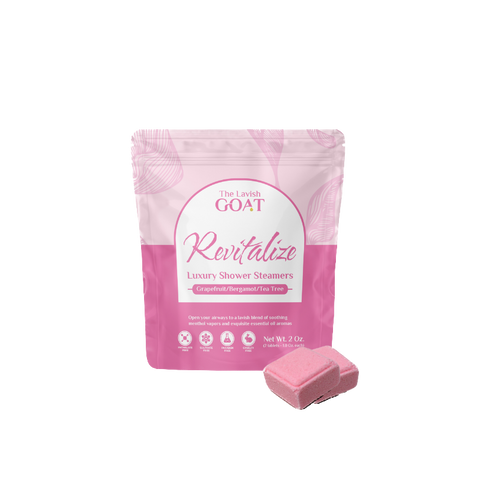 The Lavish Goat Revitalize (Grapefruit/Bergamot) Shower Steamers (2 pack - 1 oz each) - 2 OZ 24 Pack