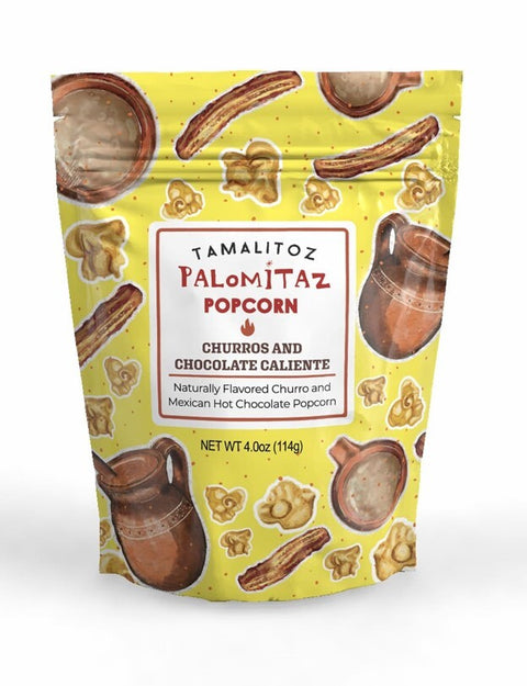 Sugarox Candy Studio Churro and Spicy Mexican Hot Chocolate Palomitaz Popcorn - 4 OZ 12 Pack