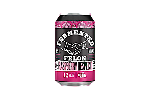 Fermented Felon Raspberry Respect Kombucha - 12 FL OZ 24 Pack
