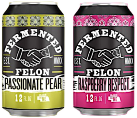 Fermented Felon Mixed Kombucha Pear/Raspberry - 12 FL OZ 24 Pack