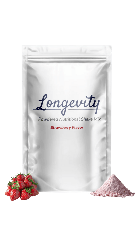 Jsa Nutrition Longevity Nutritional Shake Mix Strawberry - 2.6 LB 8 Pack