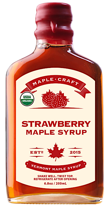 Maple Craft Foods Strawberry Maple Syrup - 6.8 FL OZ 12 Pack