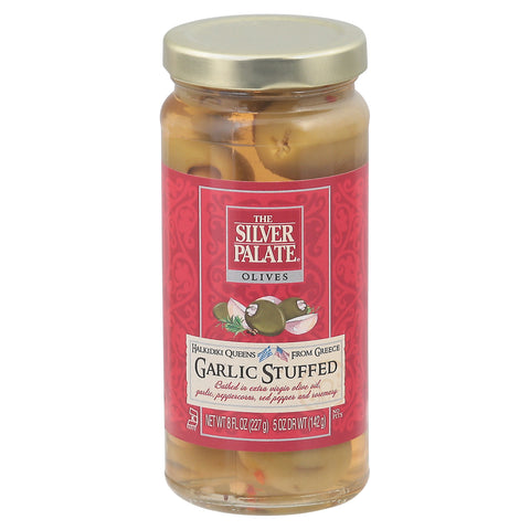 Silver Palate Garlic Stuffed Olives With Pepercorns, Red Peppers & Rosemary - 8 Fz 6 Pack
