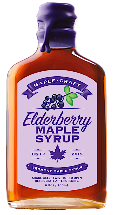 Maple Craft Foods elderberry Maple Syrup - 6.8 FL OZ 12 Pack