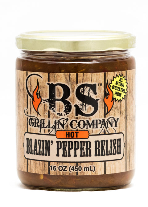 BS Grillin' Company Blazin Pepper Relish - 16 OZ 6 Pack