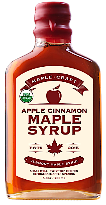 Maple Craft Foods Apple Cinnamon Maple Syrup - 6.8 FL OZ 12 Pack