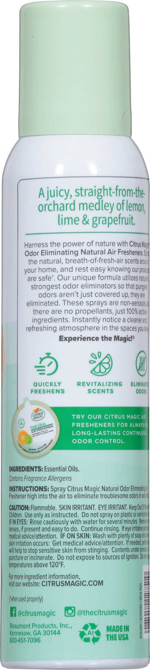 Citrus Magic Air Freshener Citrus Blend 3 OZ