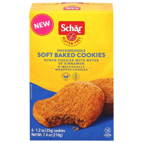Schar Gluten-Free Soft Baked Snickerdoodle Cookies 6 ea - 6 Pack
