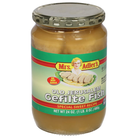 Mrs. Adler's Old Jerusalem Sweet Gefilte Fish 24 OZ