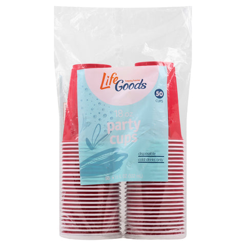 Life Goods 18 Ounce Party Cups 50 ea - 50 CT 12 Pack