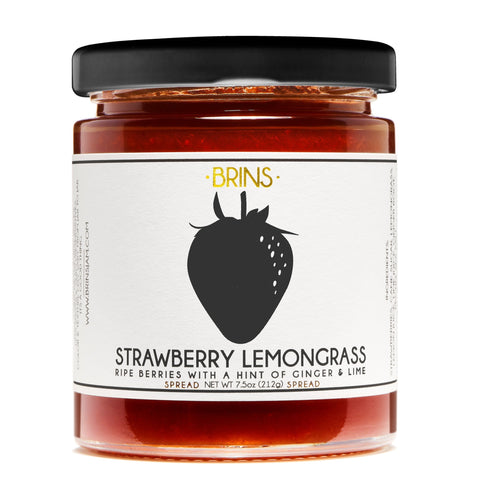 Brins Jams Strawberry Lemongrass Spread - 7.5 OZ 12 Pack