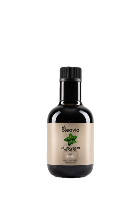 Coccinella Oleavia Extra Virgin Olive Oil with Basil - 8.5 FL OZ 12 Pack