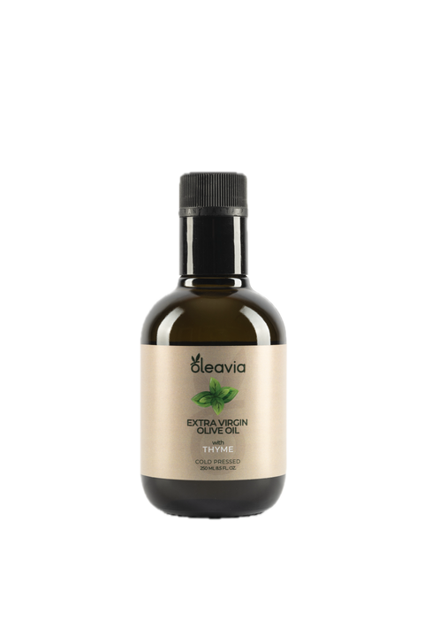 Coccinella Oleavia Extra Virgin Olive Oil with Thyme - 8.5 FL OZ 12 Pack