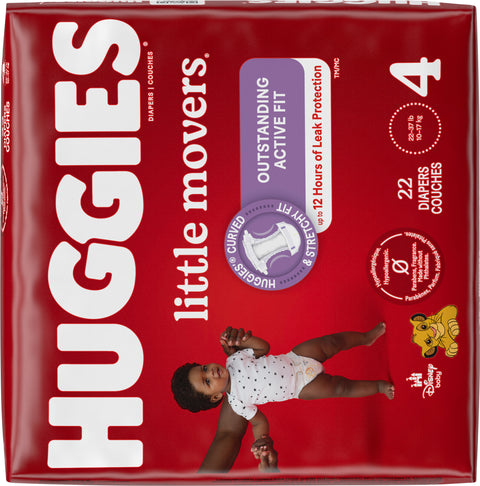 Huggies Little Movers Size 4 Diapers 22 CT