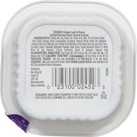 Cesar Dog Food Can Grilled Chicken 3.5 OZ