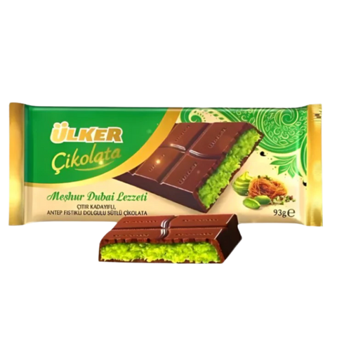 Ulker Dubai Chocolate with Antep Pistachio + Crispy Kataifi - 3.28 OZ 144 Pack