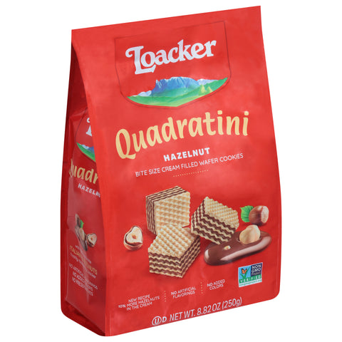 Loacker Quadratini Hazelnut Wafer Cookies 8.82 OZ