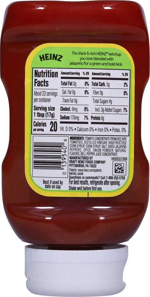 Heinz Jalapeno Tomato Ketchup, 14 oz Bottle