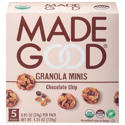 Made Good Organic Granola Minis Chocolate Chip - 4.25 OZ 6 Pack