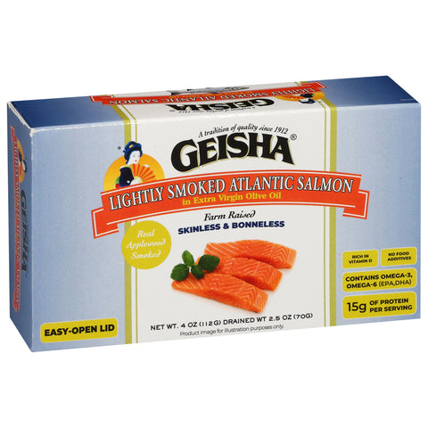 Geisha Atlantic Lightly Smoked Salmon 4 oz
