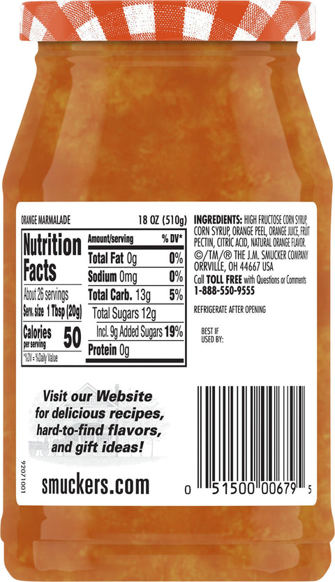 Smucker's Marmalade Orange 18 OZ
