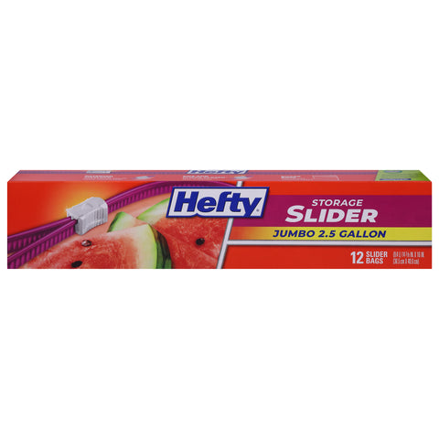 Hefty Slider Food Storage 2.5 Gallon Bag 12 CT