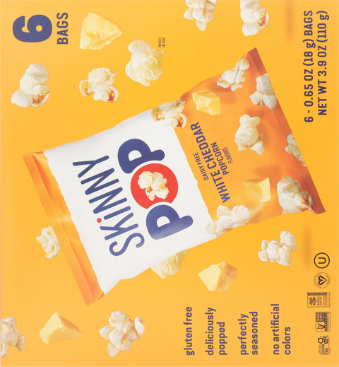 SkinnyPop Dairy Free White Cheddar Popcorn 6