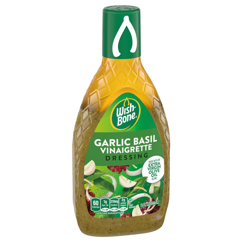Wish-Bone Healthy Essentials E.V.O.O Dressing Garlic Basil Dressing 15 FZ