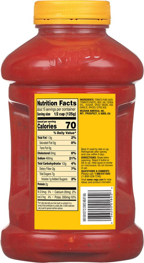 Ragu Old World Style Meat Sauce 66 OZ